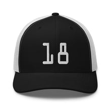 Load image into Gallery viewer, 3-D 18 trucker cap