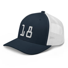 Load image into Gallery viewer, Birdie on 18 trucker cap