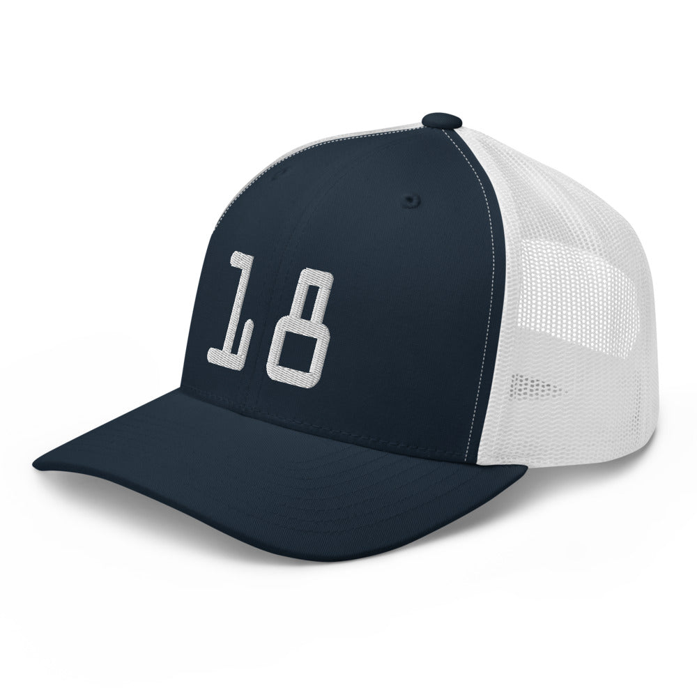 Birdie on 18 trucker cap